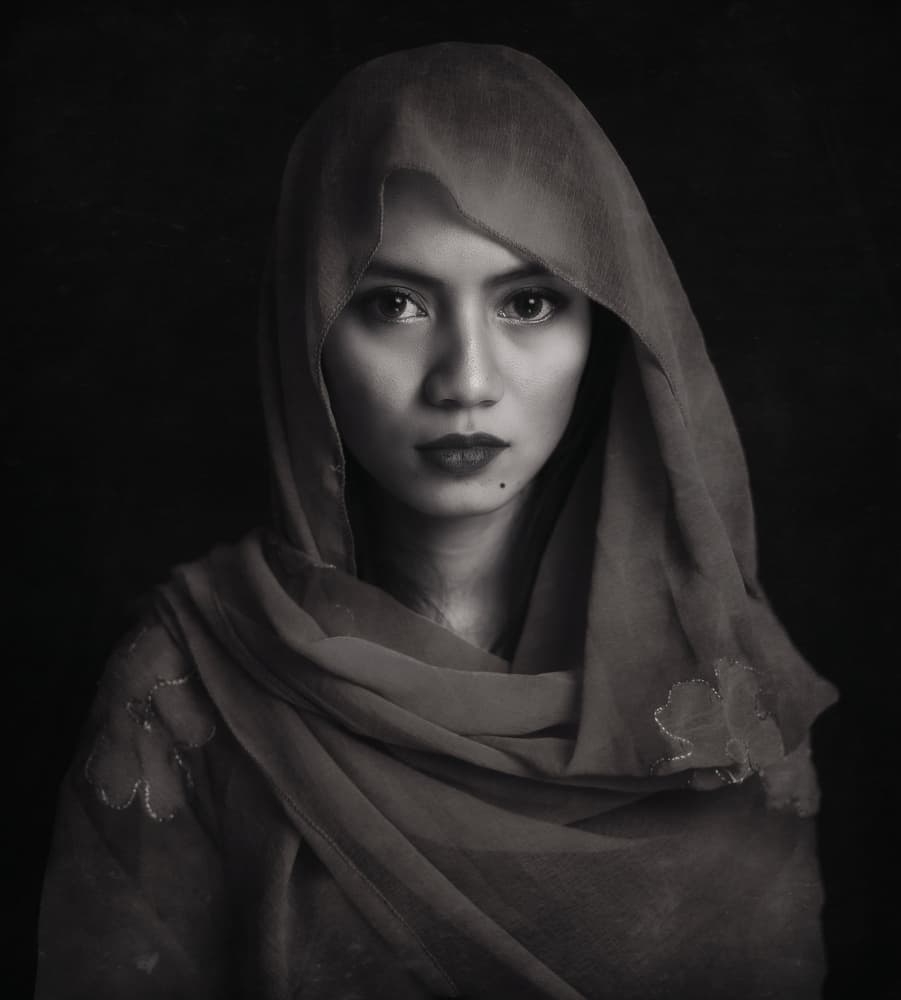 Intense Gaze Portrait by Hari Sulistiawan — canvas wall art