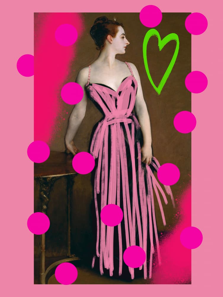 Pink Graffiti Lady by Talitha McQueen — canvas wall art