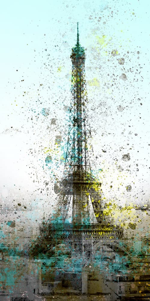 Vibrant Eiffel Tower by Melanie Viola — canvas wall art