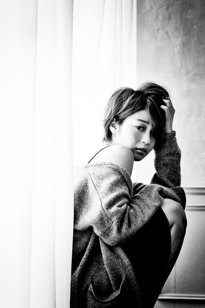 Pensive Woman Portrait by Masatoshi Washimi — canvas wall art