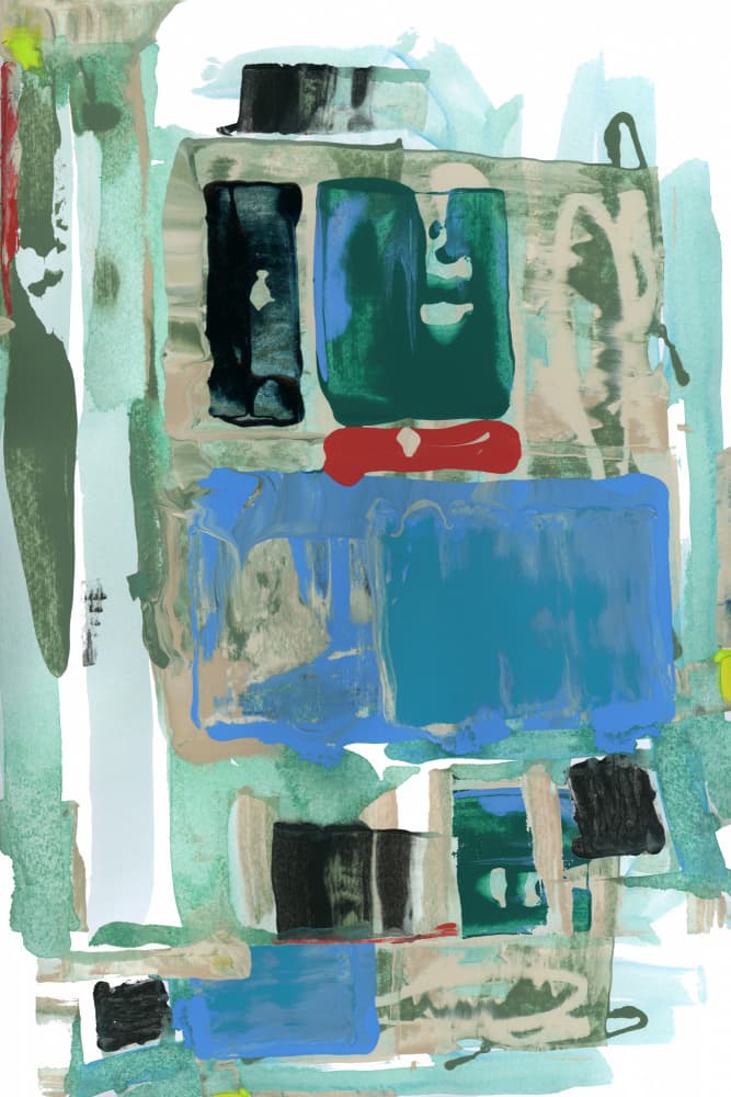 Urban Color Blocks by cartissi — canvas wall art