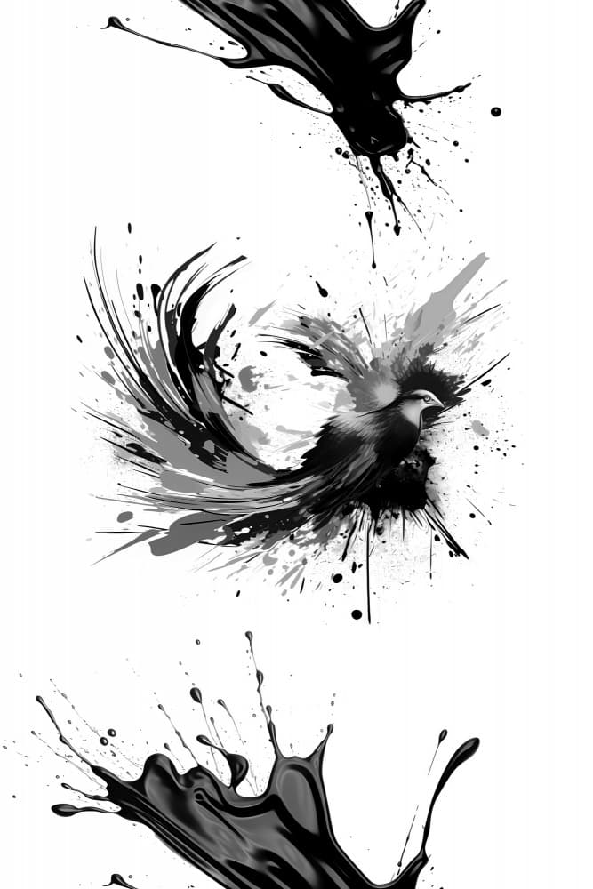 Dynamic Ink Phoenix by Rafal Kulik — canvas wall art