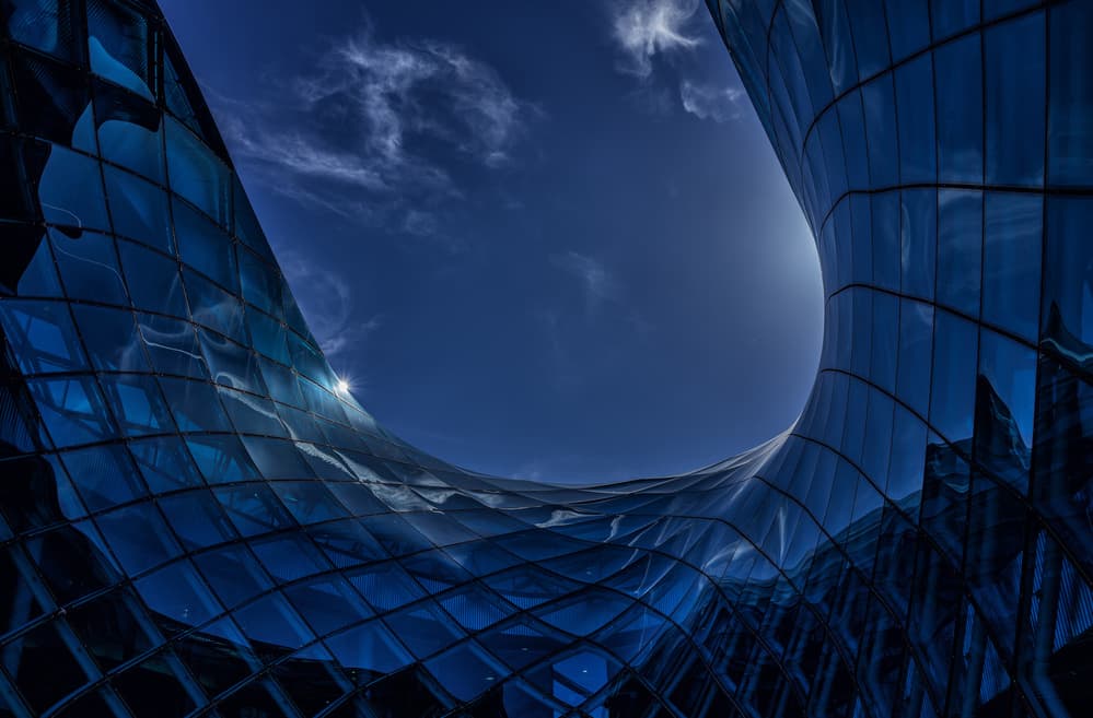 Curved Glass Architecture by Ronny Olsson — canvas wall art