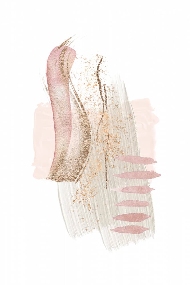 Golden Blush Strokes by Sally Ann Moss — canvas wall art