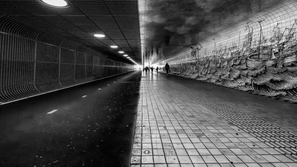 Urban Tunnel Passage by Jaap Koer — canvas wall art