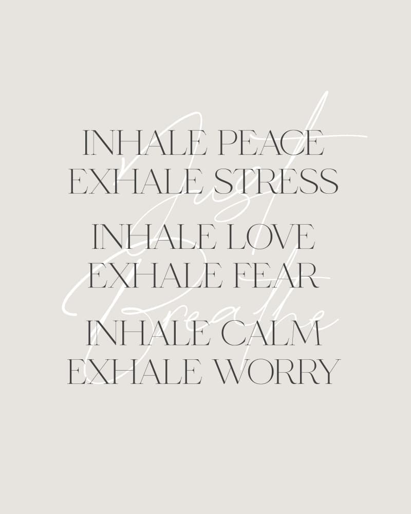 Inhale Exhale Just Breathe by KsanaKalpa — canvas wall art