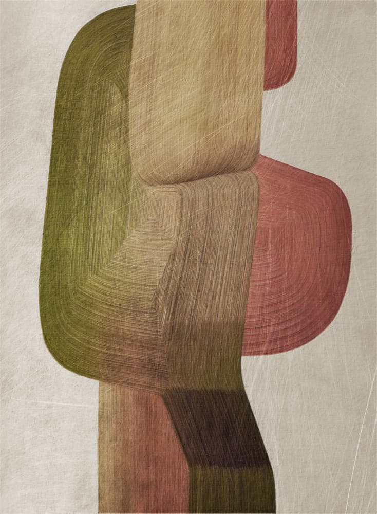 Earthy Abstract Shapes by Alma — canvas wall art