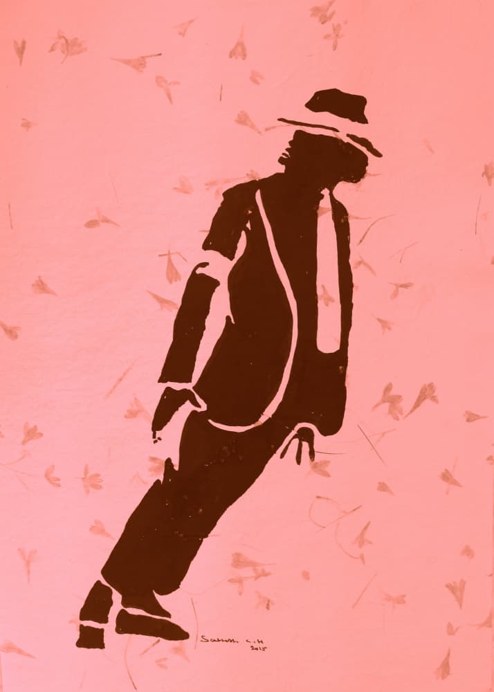Elegant Leaning Dancer by Santhosh ch — canvas wall art