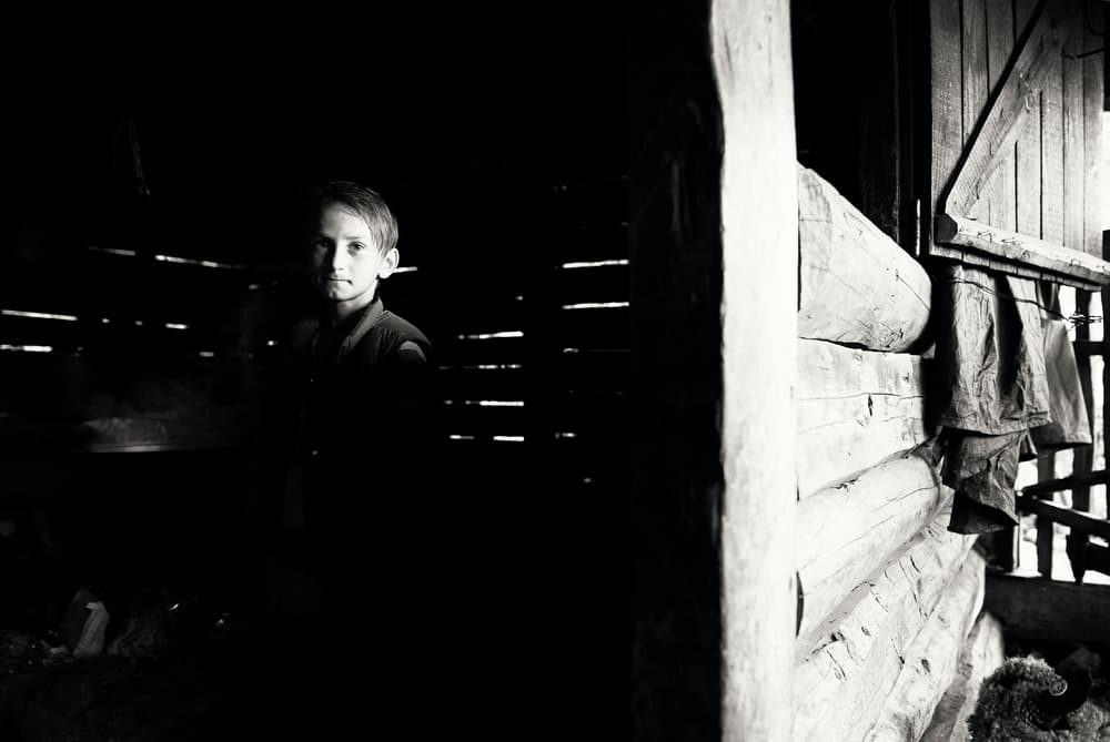 Young Boy Rustic Portrait by Julien Oncete — canvas wall art