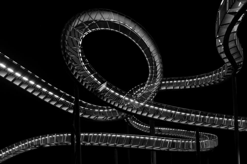 Luminous Architectural Loops by Roswitha Schleicher-Schwarz — canvas wall art