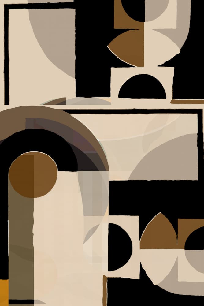 Earthy Geometric Abstraction by cartissi — canvas wall art
