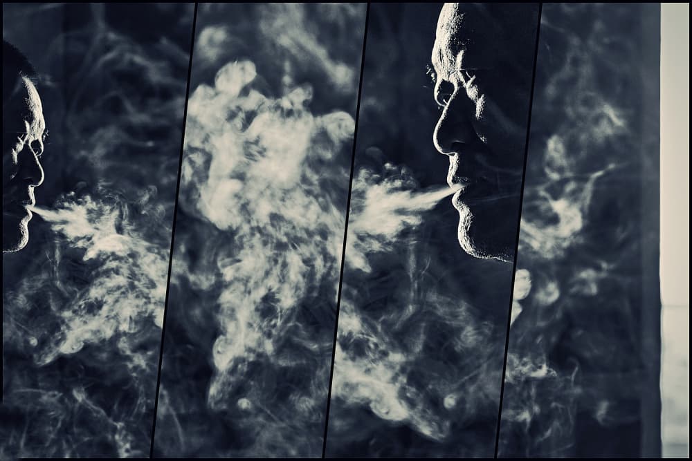 Dramatic Smoke Profile by MingLun Tsai (蔡明倫) — canvas wall art