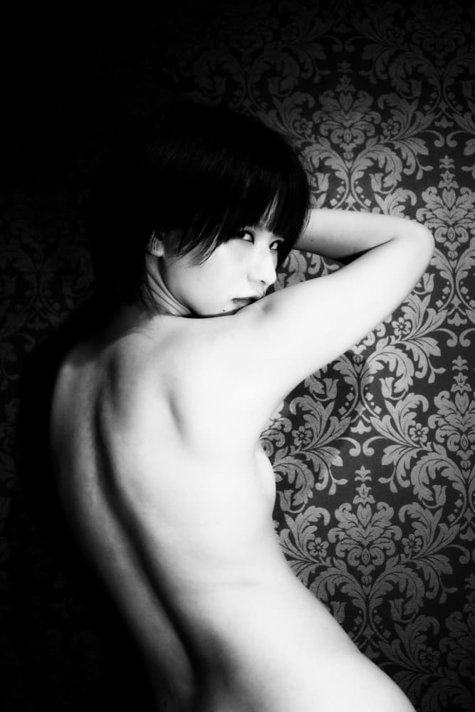 Mysterious Woman's Gaze by Midoriselfphoto — canvas wall art