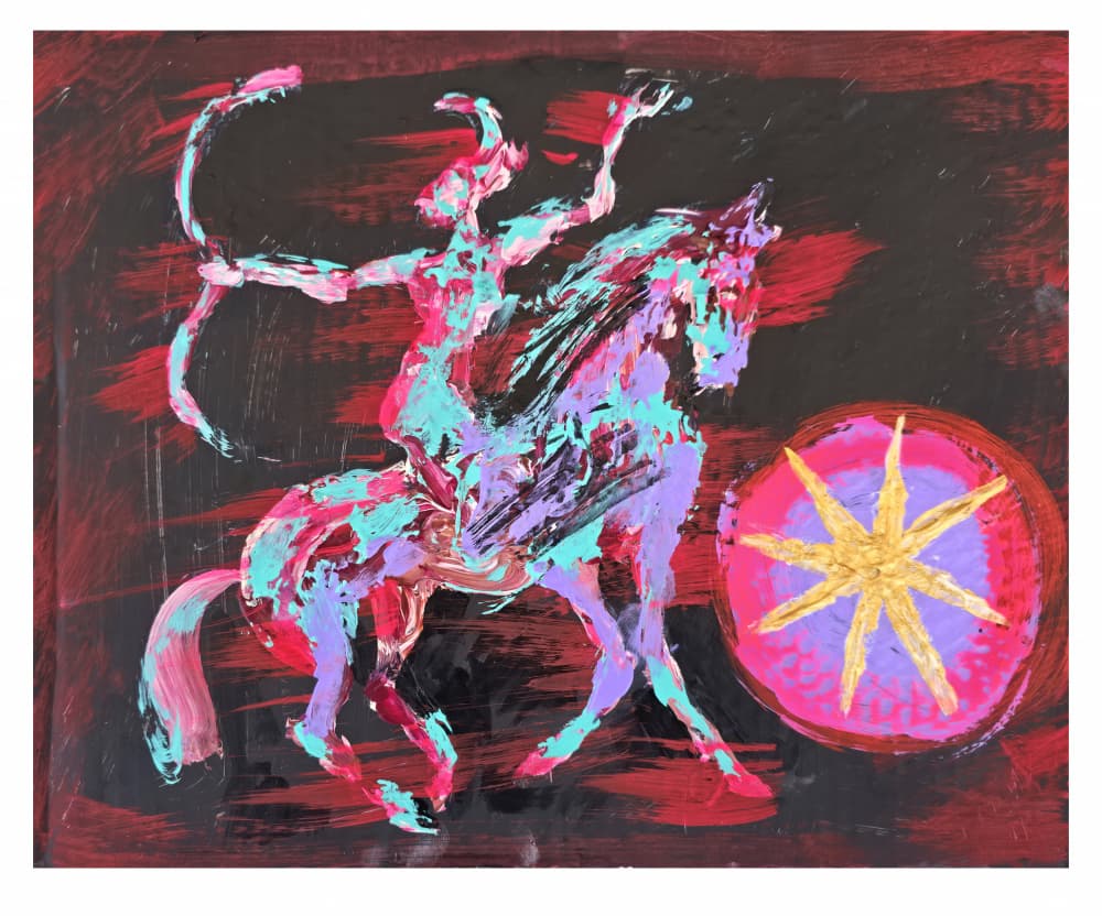 Mythic Horse Warrior by Kanat Ibragimov — canvas wall art