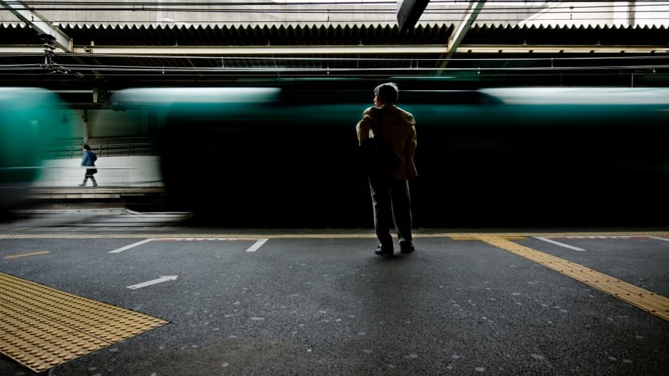 Platform Speed Blur by Kouji Tomihisa — canvas wall art