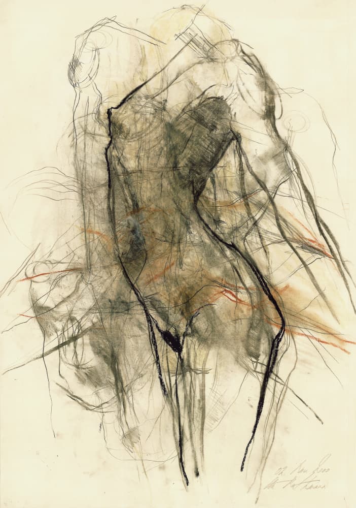 Expressive Female Nude by Ute Rathmann — canvas wall art