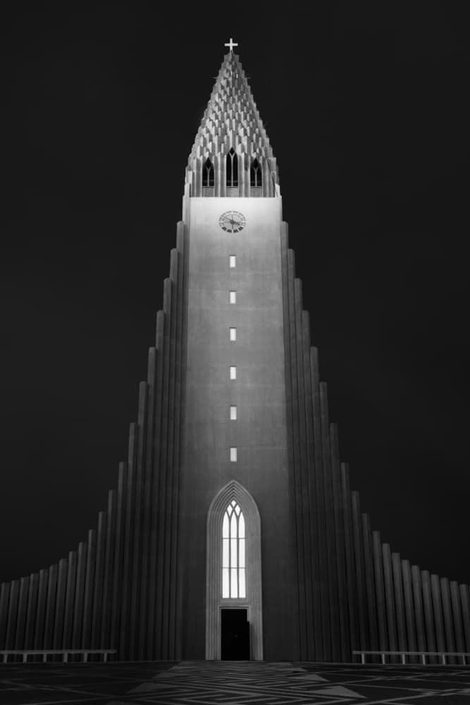 Dramatic Modern Church by Olavo Azevedo — canvas wall art