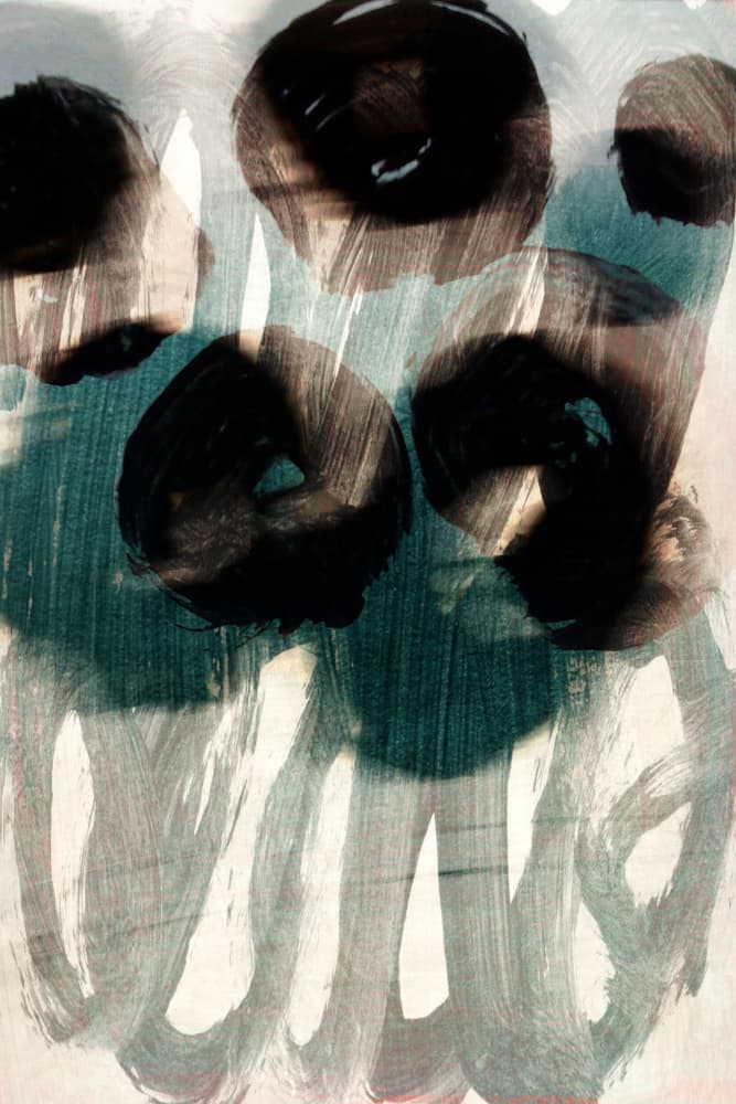 Abstract Dark Circles by Diana Jahns — canvas wall art
