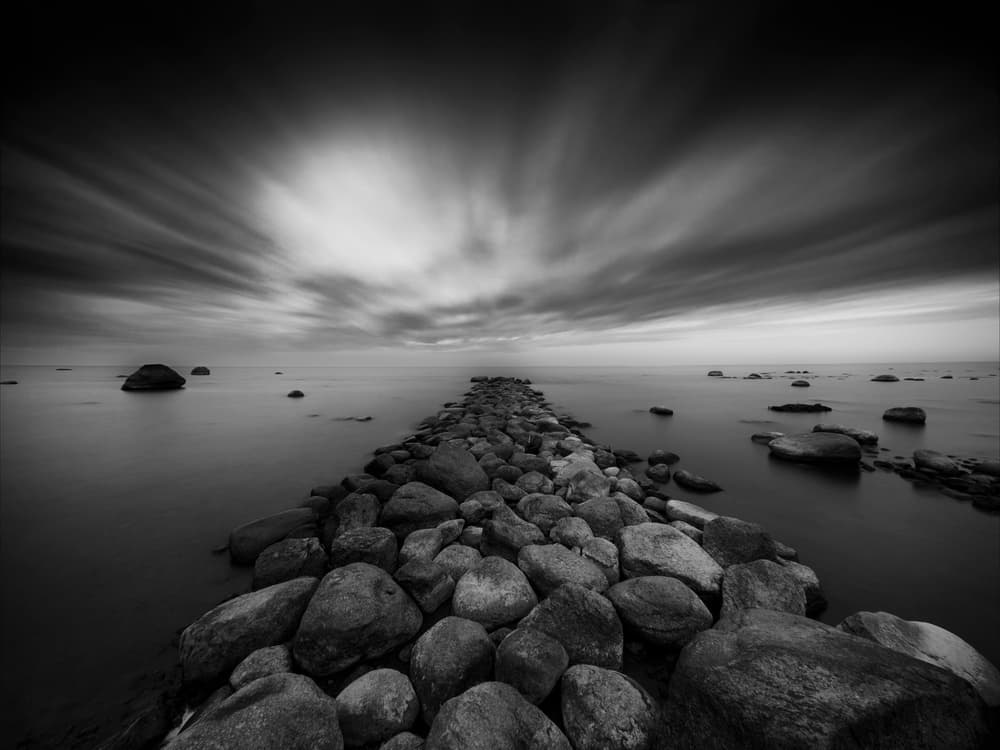 Moody Coastal Stone Path by Konstantin Selezenev — canvas wall art