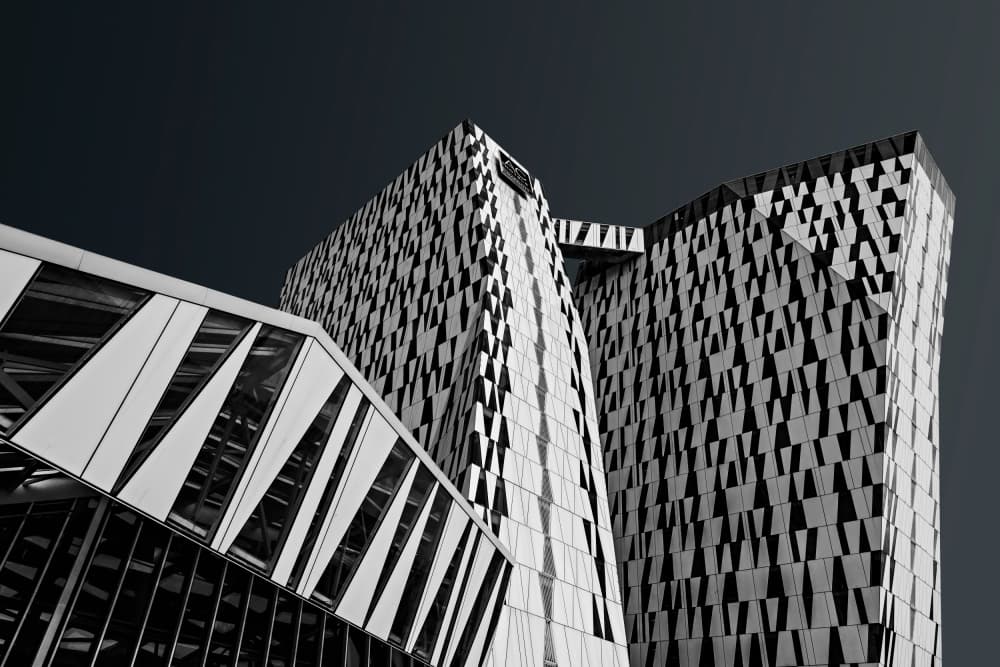 Modern Geometric Architecture by Roland Weber — canvas wall art