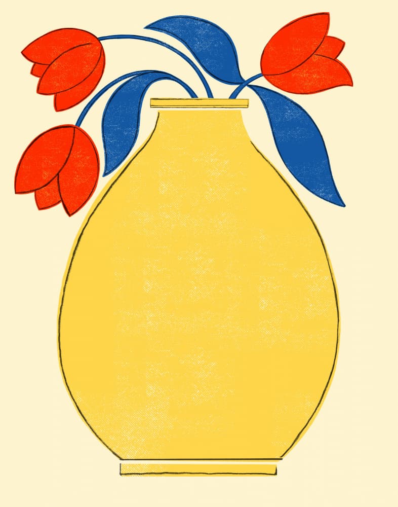 Vibrant Tulips Yellow Vase by Susan Black — canvas wall art