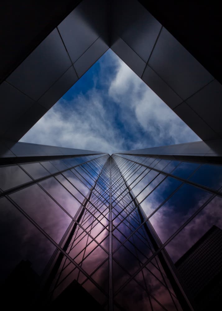 Modern Skyward Architecture by The Learning Curve Photography — canvas wall art