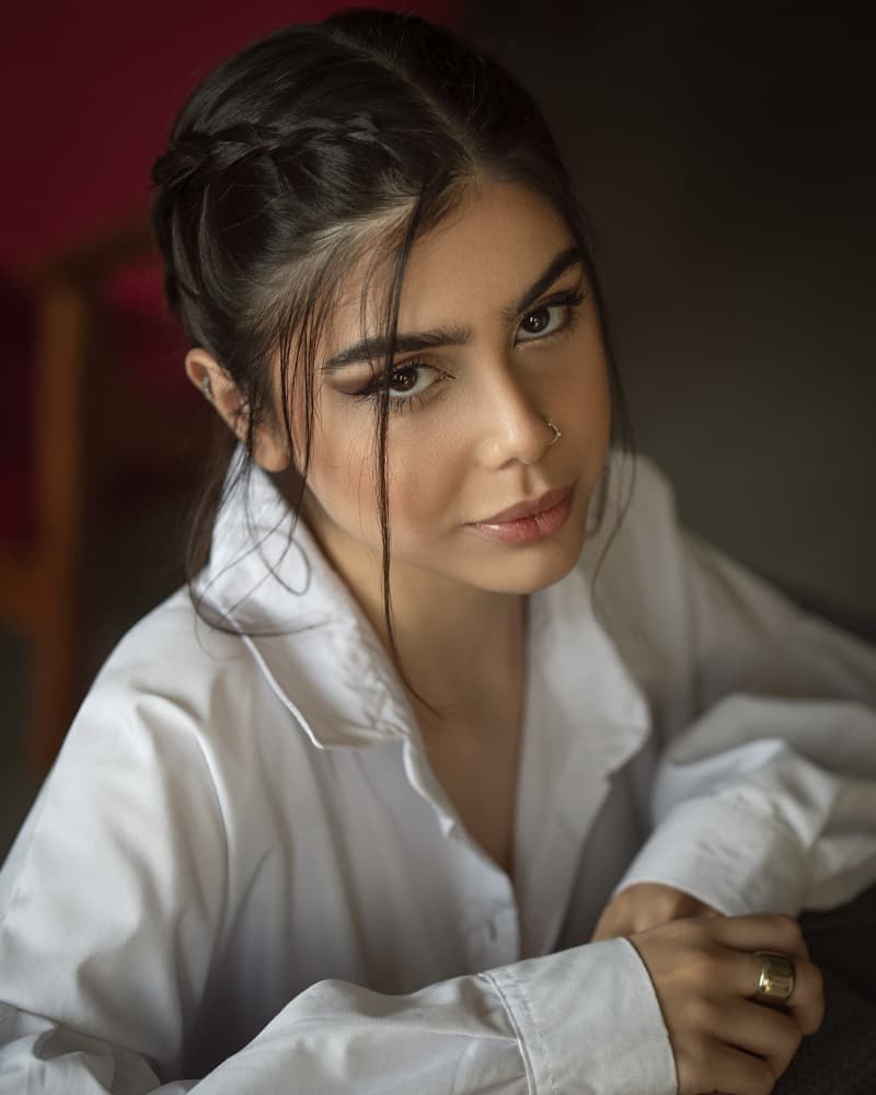 Young Woman's Gaze by Behrouz Sasani — canvas wall art