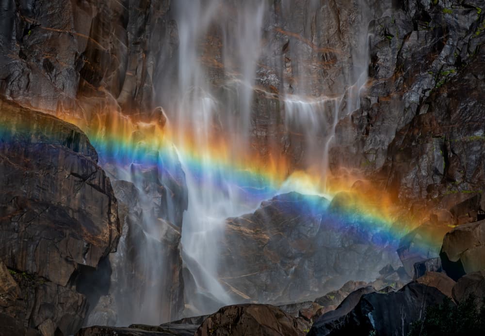 Vibrant Rainbow Falls by Ning Lin — canvas wall art