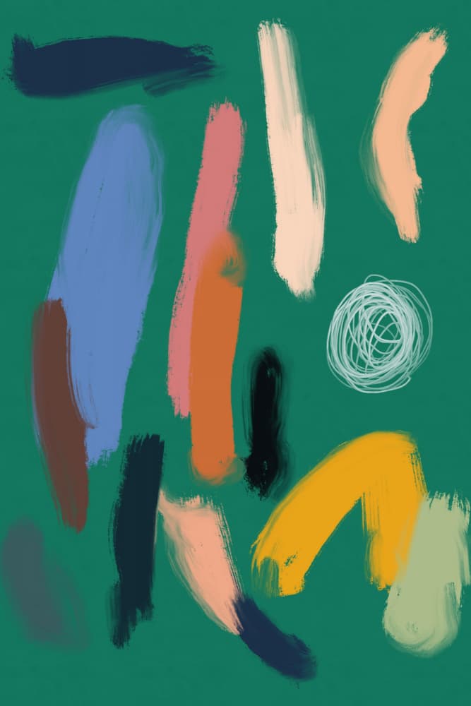 Colorful Abstract Strokes by Little Dean — canvas wall art