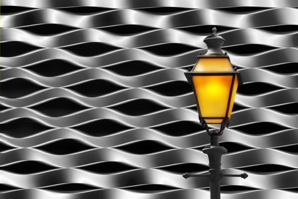 Ornate Lamp Modern Waves by Hans-Wolfgang Hawerkamp — canvas wall art