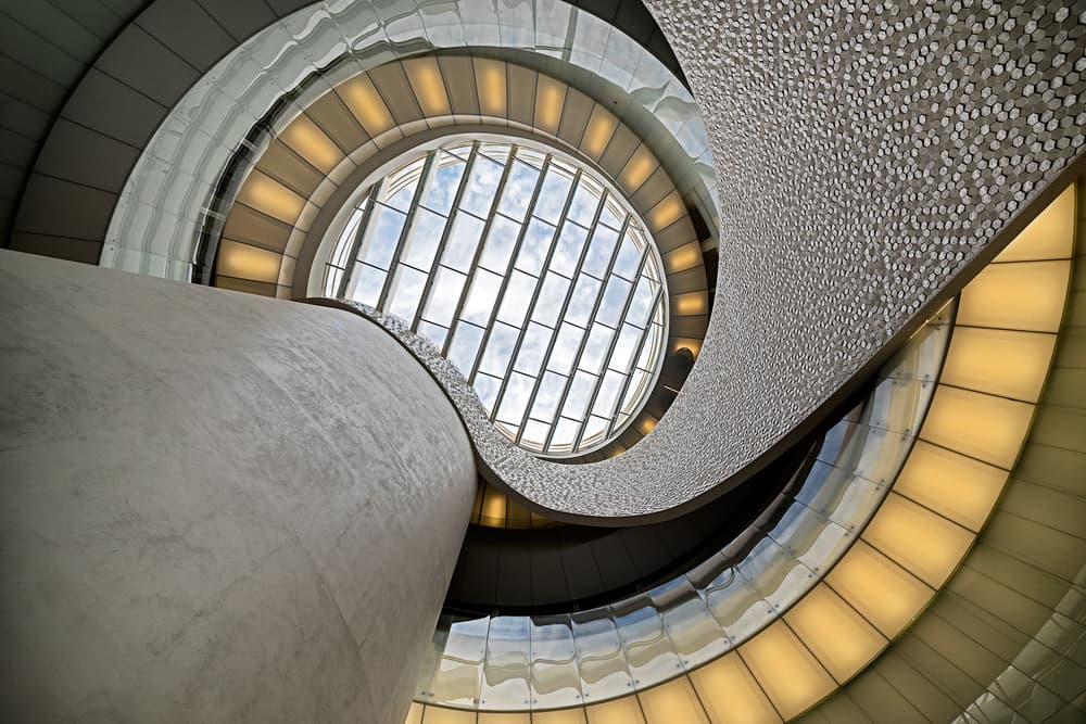 Dynamic Spiral Architecture by Carlos Costa — canvas wall art