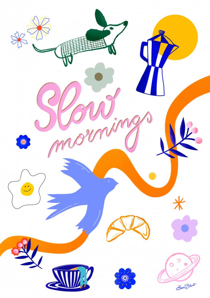 Whimsical Slow Mornings by Baroo Bloom — canvas wall art