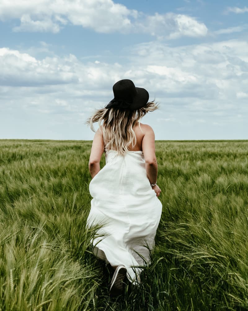 Running Through Green Fields by Roxi Condrea — canvas wall art