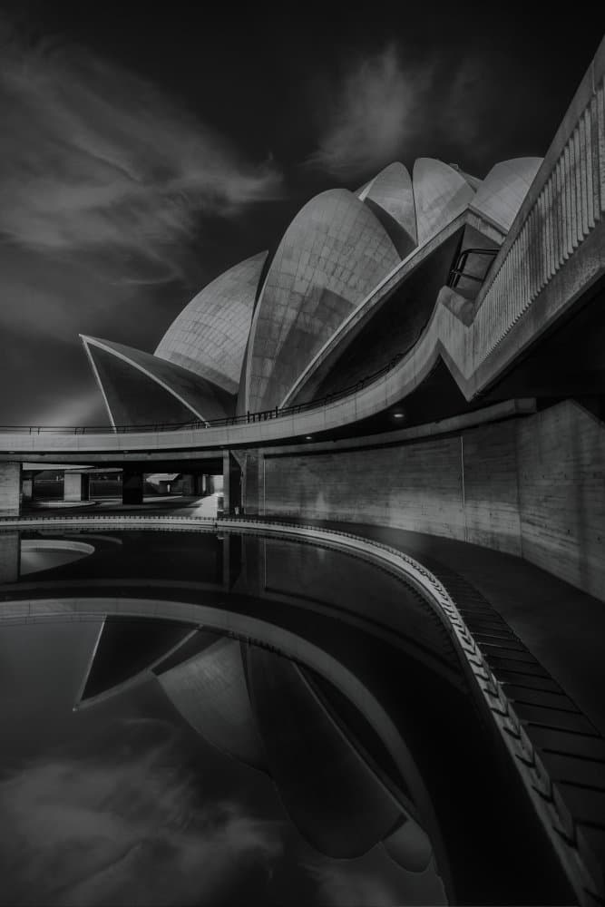 Lotus Temple Reflection by SANDEEP MATHUR — canvas wall art