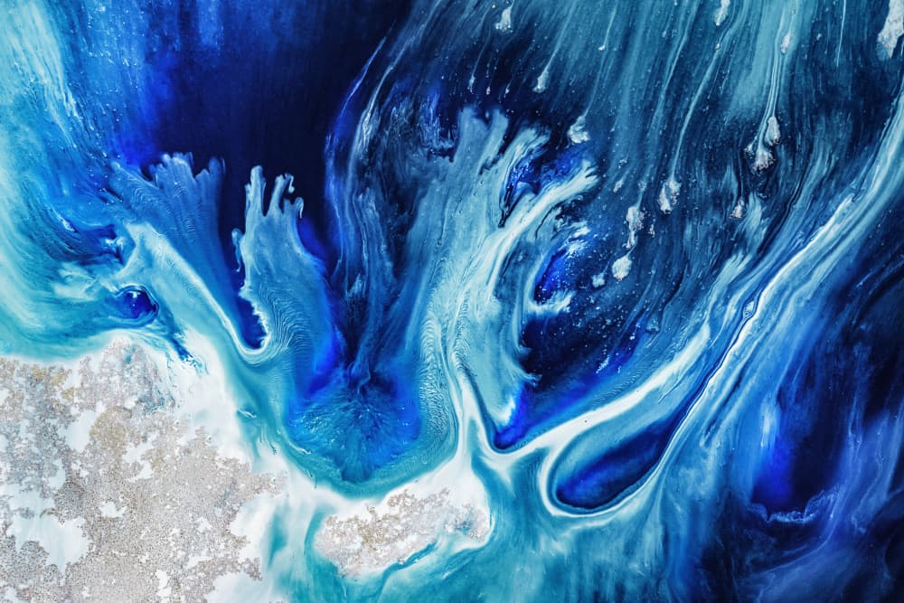 Underwater Bright Blues Untouched Waterways - Ocean Vibes by Petra Meikle de Vlas — canvas wall art