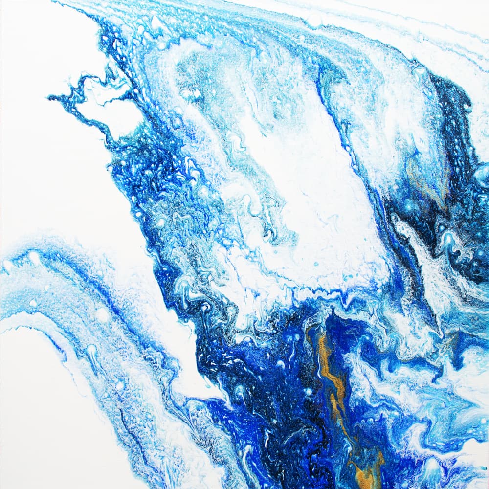 Oceanic Gold Swirl by Alyson Storms — canvas wall art