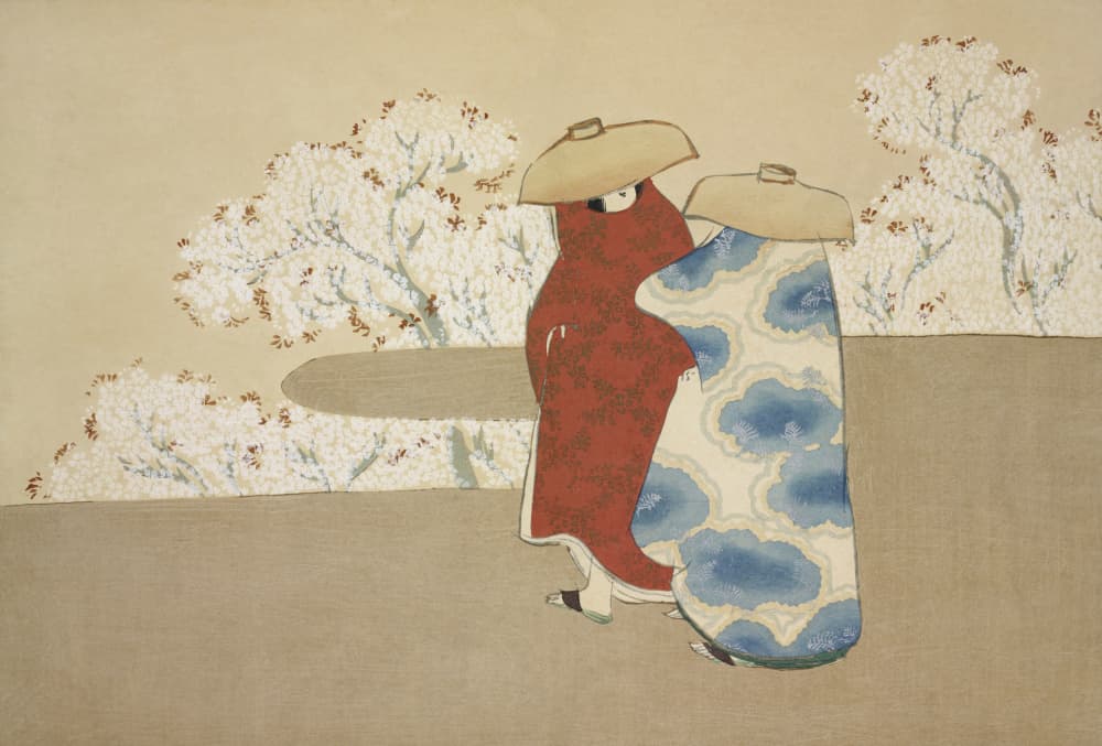 Hanami season from Momoyogusa by Kamisaka Sekka — canvas wall art