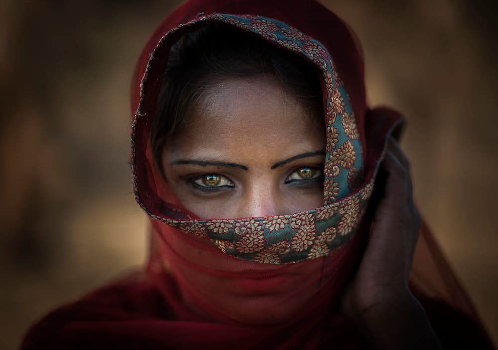 Captivating Green Eyes by Rana Jabeen — canvas wall art
