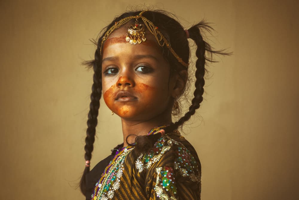 Adorned Child Portrait by Ziyad AL Maashari — canvas wall art