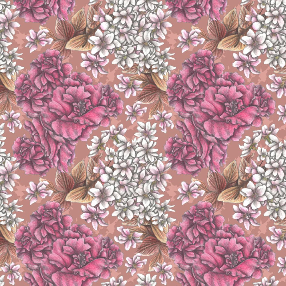 Blush Pink Floral Pattern by Cecilia Battaini — canvas wall art