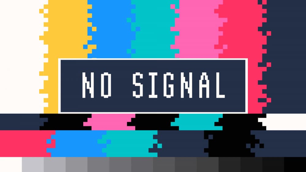 Retro No Signal Screen by Marika Barsrsind — canvas wall art