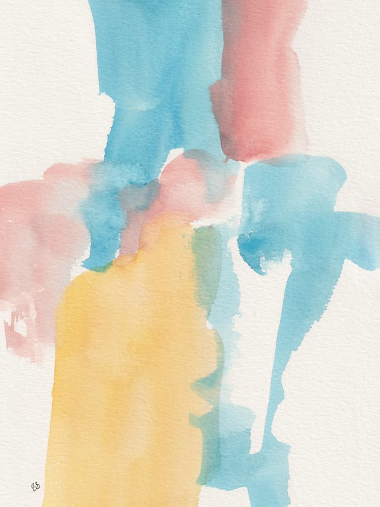 Abstract Pastel Blend by Bronwyn Baker — canvas wall art