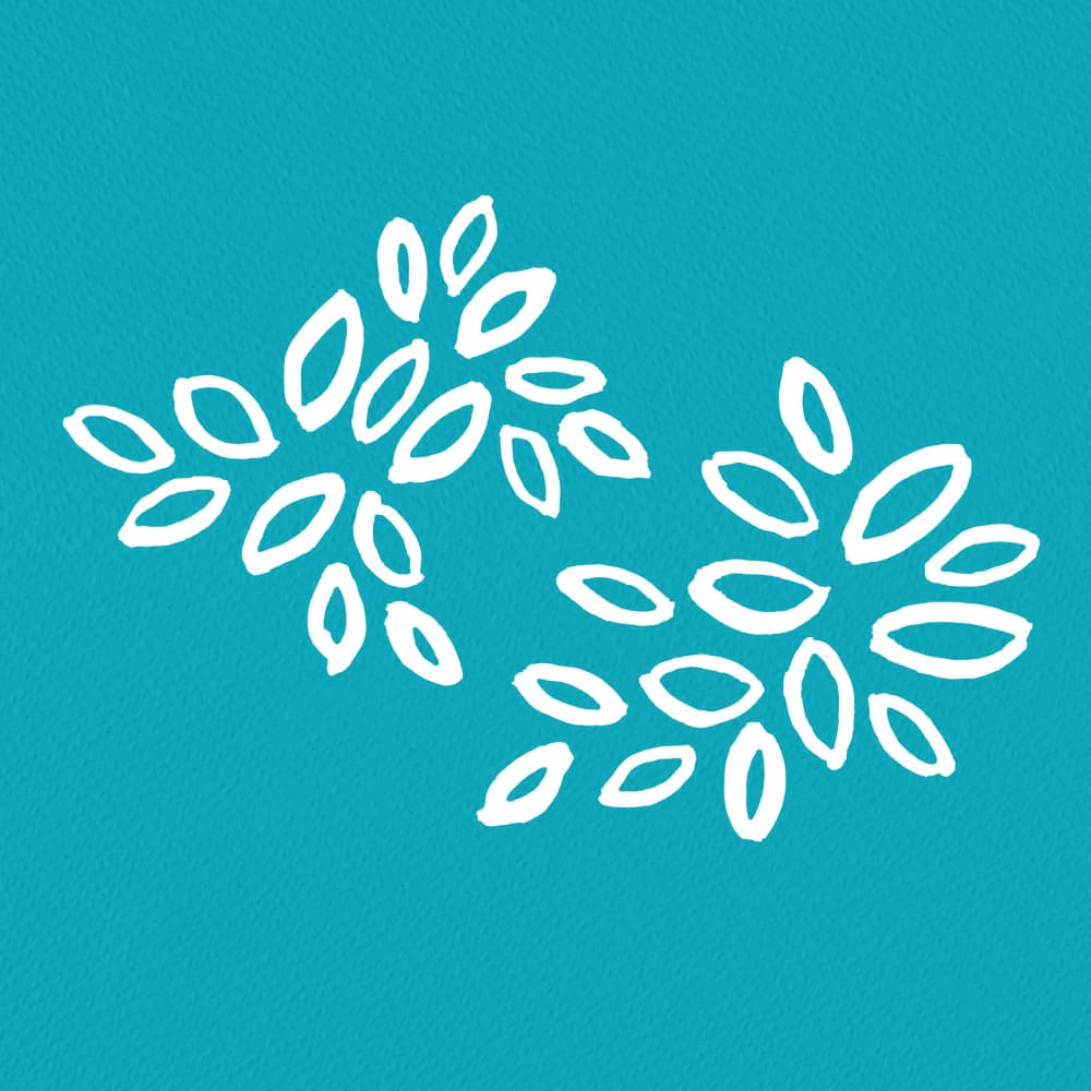Teal Botanical Shapes by Michele Channell — canvas wall art
