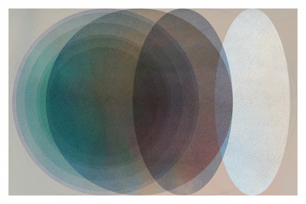Tranquil Layered Ovals by cartissi — canvas wall art