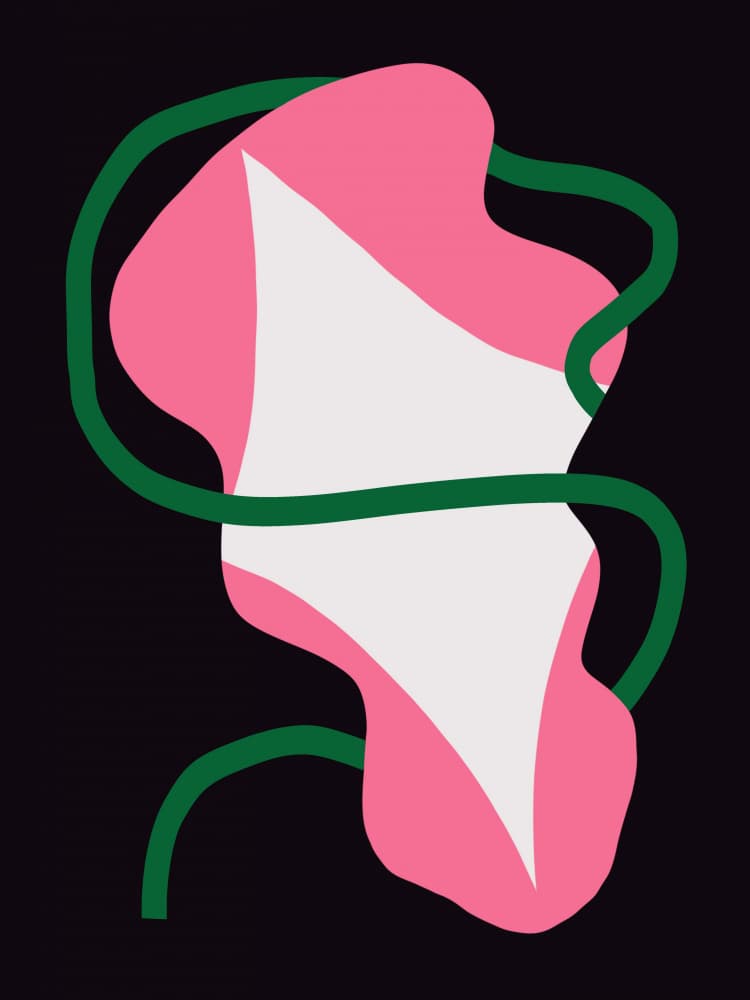 Vibrant Pink Embrace by Little Dean — canvas wall art