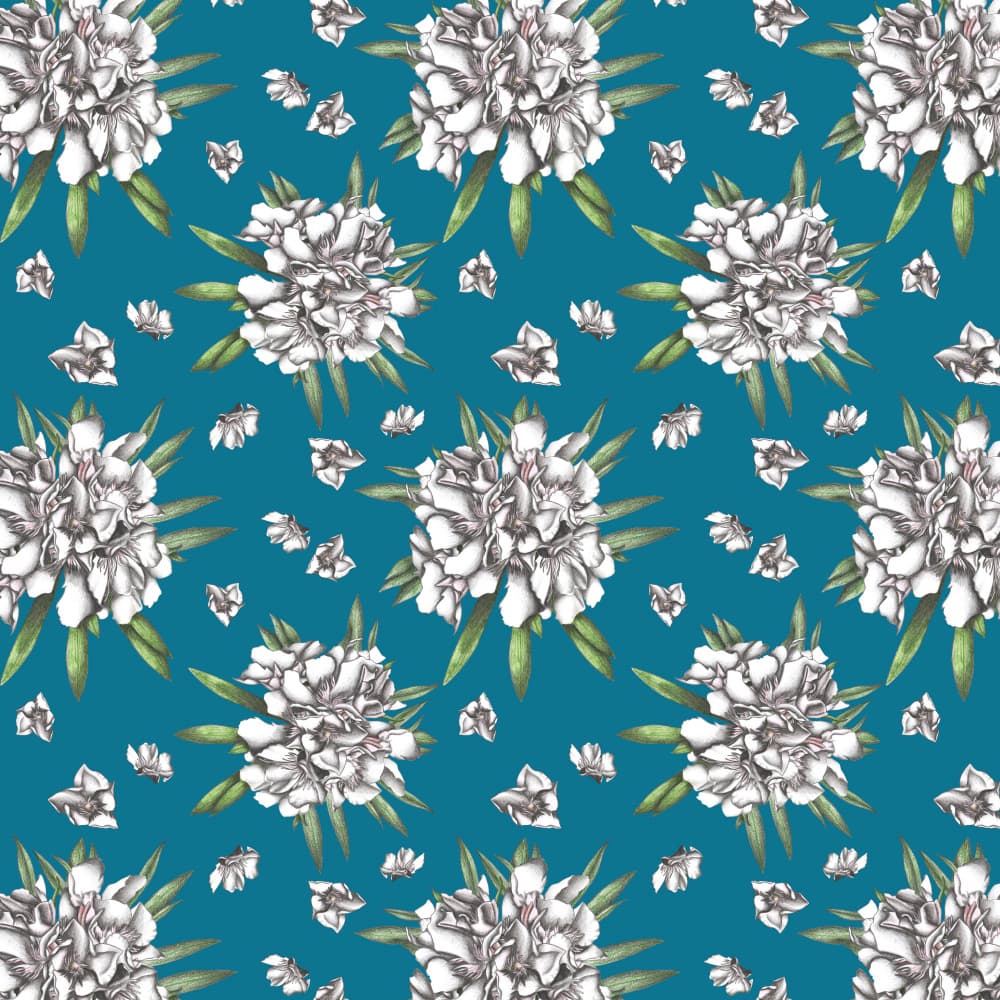 Vibrant White Floral Pattern by Cecilia Battaini — canvas wall art