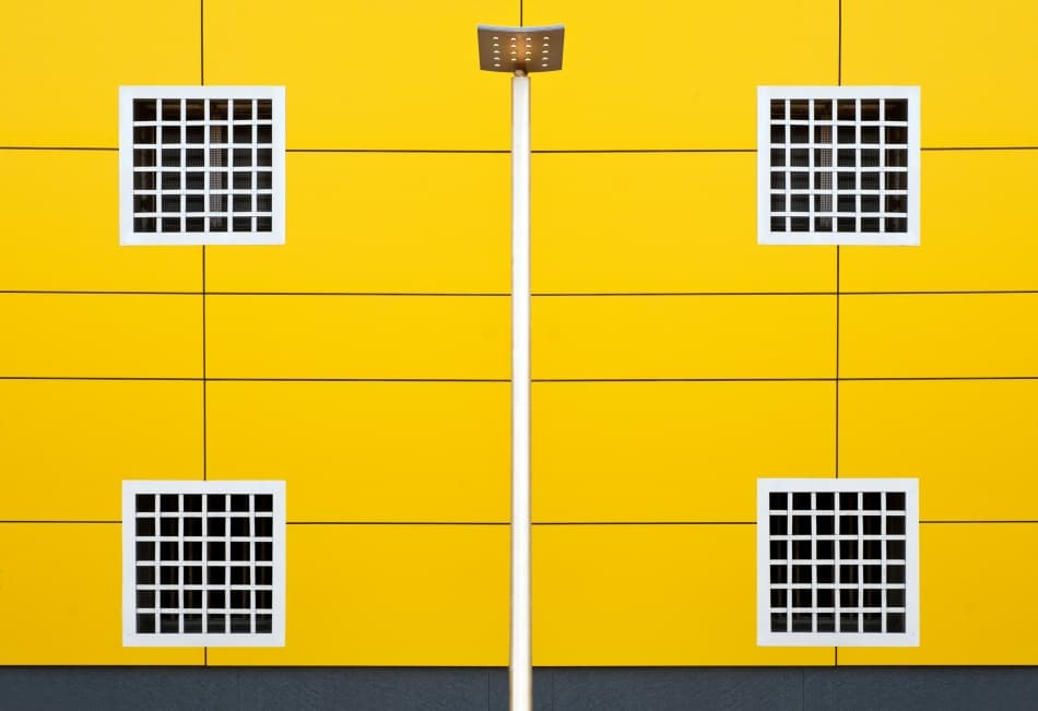 Geometric Yellow Wall by Linda Wride — canvas wall art