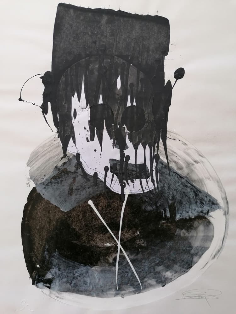 Dripping Skull Abstract by Stefano Mazzolini — canvas wall art