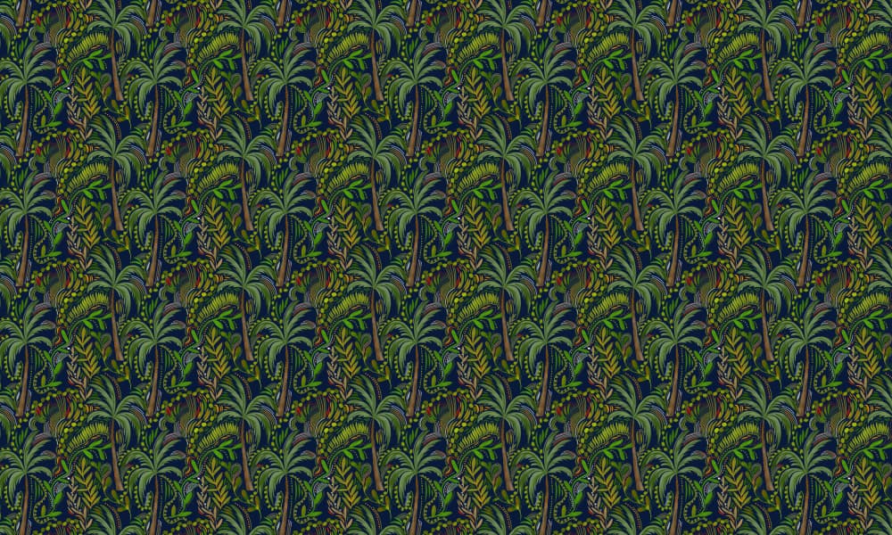 Tropical Jungle Pattern by Josie George — canvas wall art