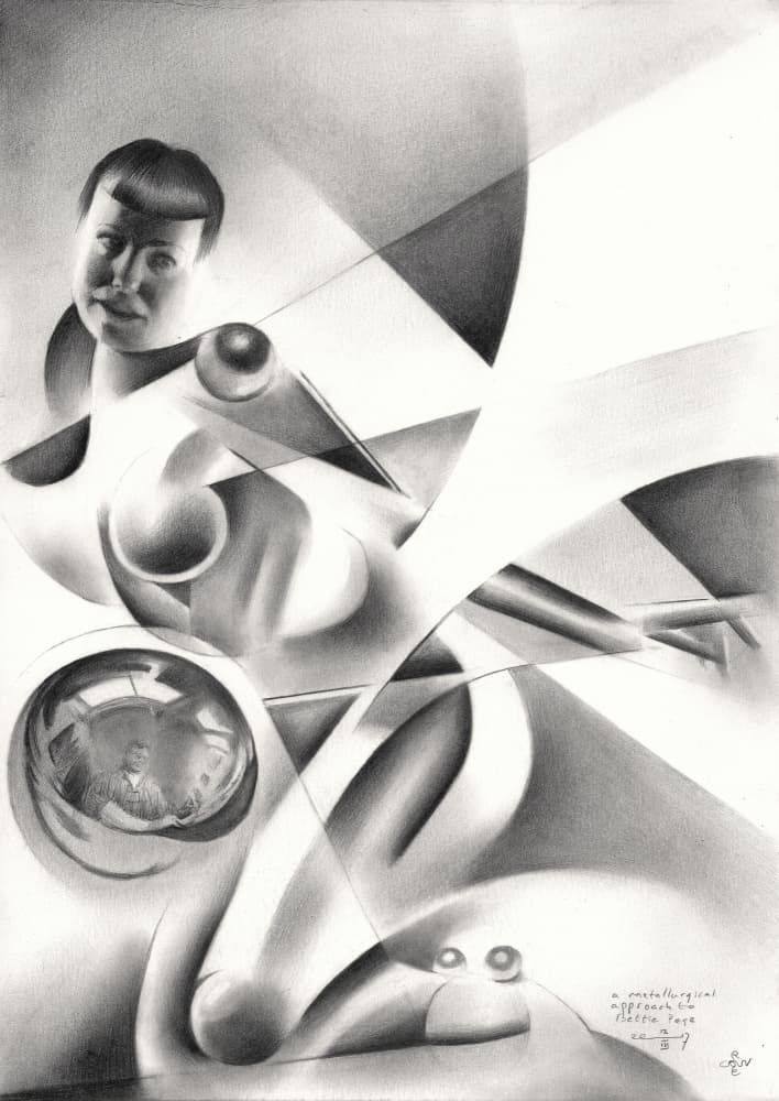 Geometric Female Reflection by Corné Akkers — canvas wall art